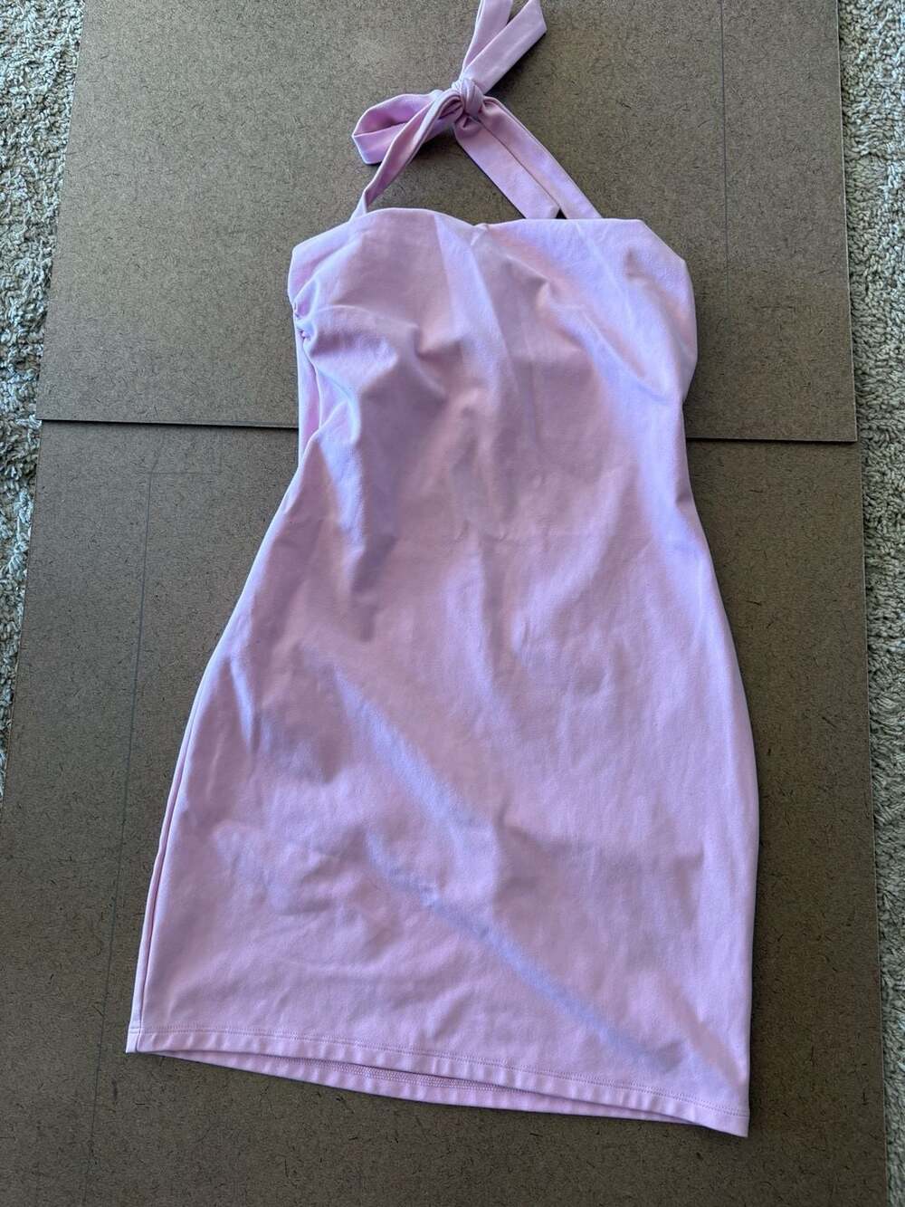 Wild Fable ButterBliss Light Pink Halter Mini Dress